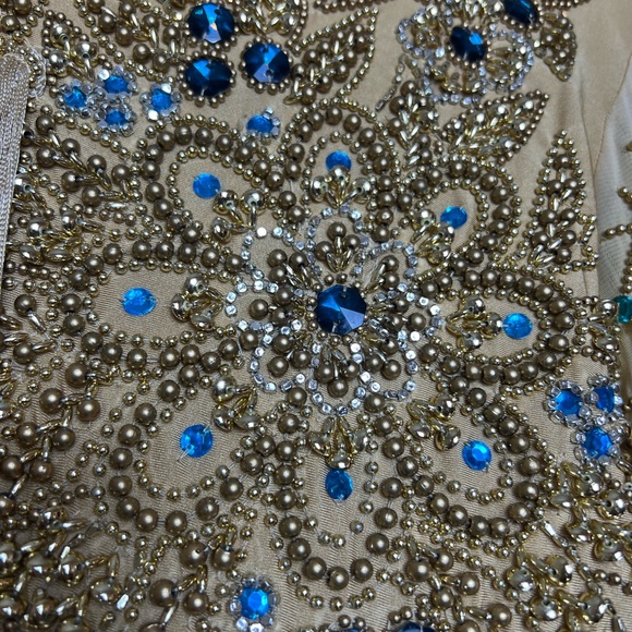 A Star Is Born Tall one shoulder Embellished Bodysuit with Fringe detail - Picture 4 of 5